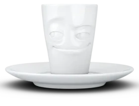 FIFTYEIGHT Verschmitzt biela / Espresso hrnček / 80 ml / Porcelán (T021101)