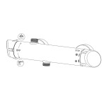 DEANTE - Arnika brúsené zlato Sprchový stĺp so sprchovou batériou NAC_R1QK