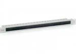 Equip šedá / Priechodný panel s kefou / 1U / 48,3 cm (19") (327412)