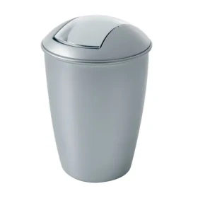 Spirella ATLANTA výklopný odpadkový kôš 5 L strieborný / plast (7610583042651)