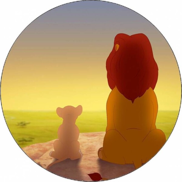 Jedlý papier Lev hliadka Simba a otec 19,5 cm - Pictu Hap - Pictu Hap