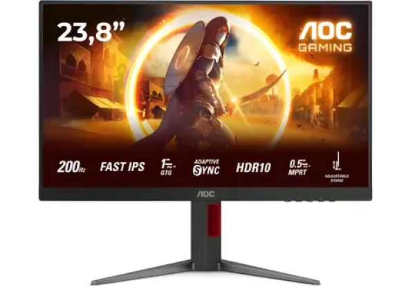 23,8" AOC 24G4HA čierna / Monitor / Fast IPS / 1920x1080 / 200Hz / 0,5ms / HDMI + DP / repro (24G4HA)