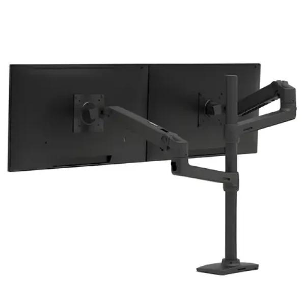 Ergotron LX Dual Stacking Arm Tall Pole čierna / Rameno pre 2 monitory / do 40" / VESA 100x100 / nosnosť 20 kg (45-509-224)