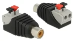 DeLock Terminal Block 2 Pin - Cinch (F) / Redukcia / RCA / s tlačidlom (65565)