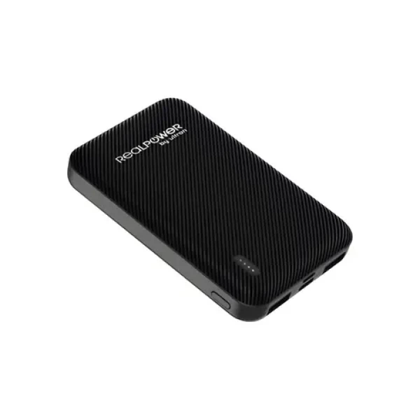 RealPower PB-5000 SE čierna / Powerbanka 5000 mAh / 2x USB USB-C / 5V / 2,4A (415545)