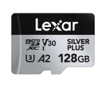 Lexar Professional SILVER PLUS microSDXC 128GB / čítanie: 205MBps / zápis: 150MBps / UHS-I / V30 (LMSSIPL128G-BNANG)