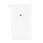 Bastion Collections Skleněný džbánek Black Heart 250 ml