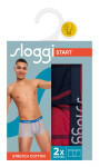 Pánske boxerky Štart Hipster C2P box - BLUE - DARK COMBINATION - tm.modrá-vínová M008 - SLOGGI BLUE 5