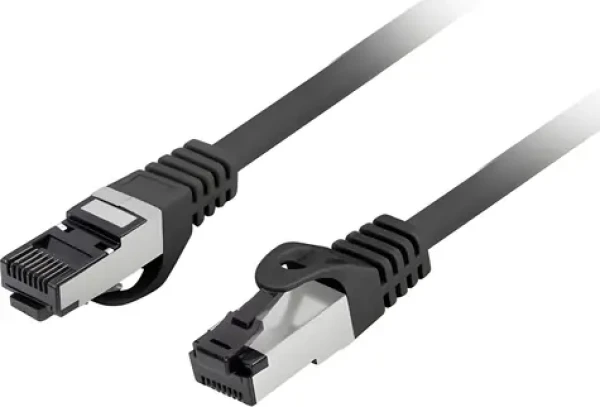 Lanberg CAT8.1 čierna / Patch kábel / S/FTP / 0,25 m / LSZH (PCF8-10CU-0025-BK)