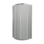 INVENA - Sprchovací kút štvrťkruh VITORIA 90 x 90, chróm profil, sklo grafitové AK-49-197-O