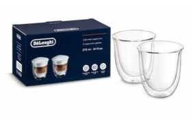 DeLonghi DLSC311 poháre na cappuccino / 2ks / 190ml / termopoháre / borosilikátové sklo (DLSC311)