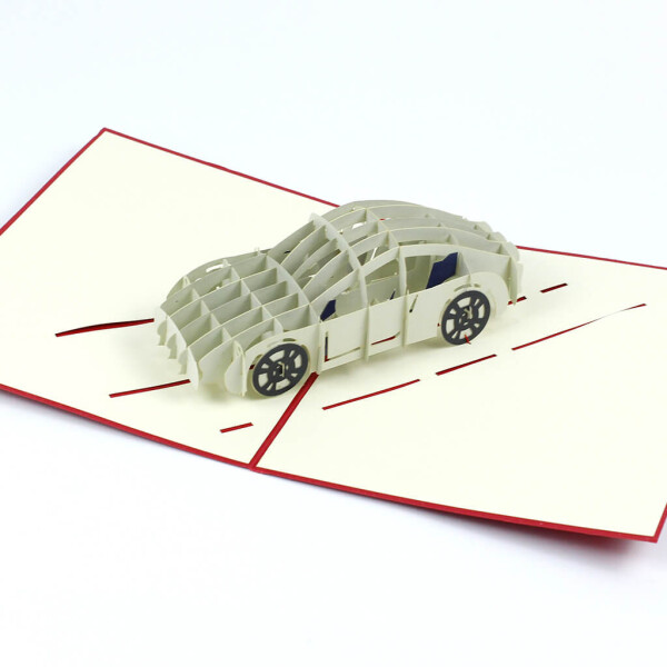 Veselá Stena 3D prianie Šedé športové auto