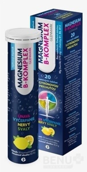 GLENMARK Magnesium B-komplex 20 šumivých tabliet