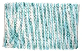 Spirella KITO modro-zelená / Kúpeľňová predložka / Mikrovlákno / Protišmyková / 50 x 80 cm