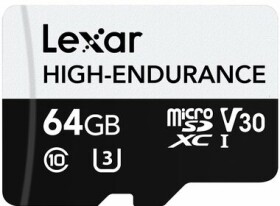 Lexar High-Endurance microSDHC/SDXC 64 GB / UHS-I V30 / U3 / Class 10 / rýchlosť čítania 100MBs / zápis 35MBs (LMSHGED064G-BCNNG)