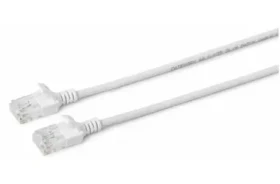 MicroConnect CAT6a U/UTP SLIM 3M biela / LSZH (V-UTP6A03W-SLIM)