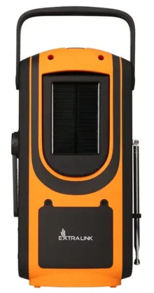 Extralink Power Ranger EPS-6000 čierno-žltá / Powerbanka / 6000 mAh / FM rádio / dynamo / solárny panel (EX.31254)