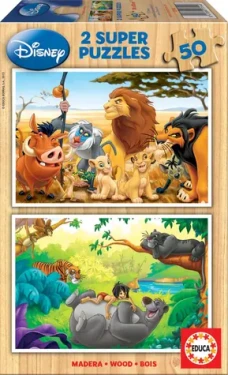Educa Drevené puzzle Disney Zvierací kamaráti