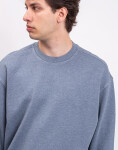 Carhartt WIP Caspian Sweat Shady Blue Heather garment dyed L