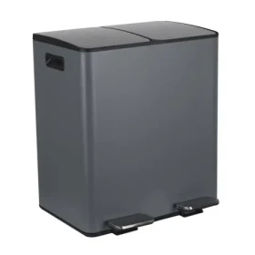 Spirella ALIYA pedálový odpadkový kôš na triedený odpad 2 x 20 L matná šedá / oceľ (7610583294807)