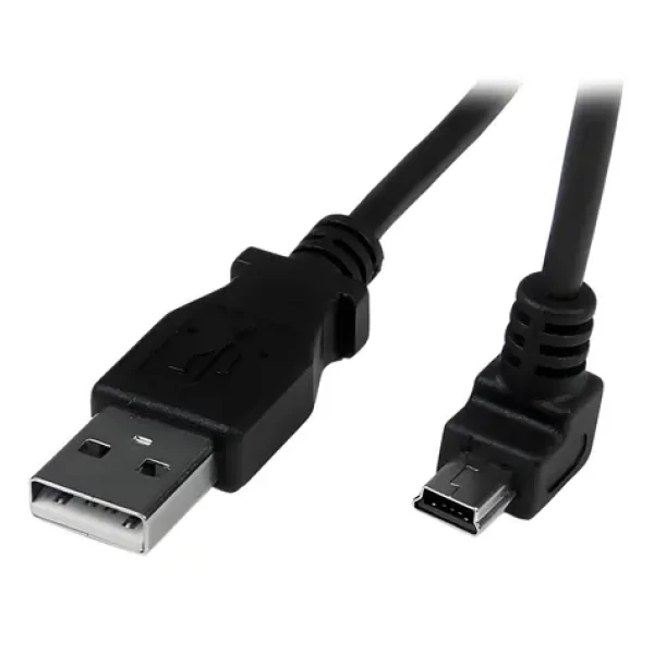 StarTech USB-A - Mini USB-B čierna / Lomený kábel / 2 m (USBAMB2MD)