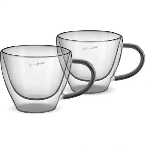 Lamart Vaso Sada pohárov Cappucino 2ks 190ml čierna / sklo (8590669358946)