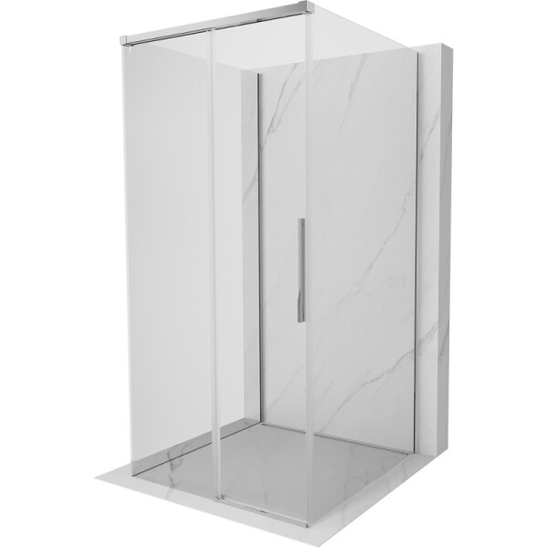 MEXEN/S - Rox-3S sprchovací kút 3 stenný, posuvný 120 x 120, transparent, chróm 8C2-120-120-01-00-3S