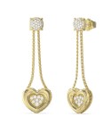 Guess Jedinečné visiace náušnice s kryštálmi LOVE JUBE05462JWYGT/U