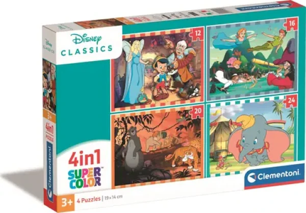 Clementoni PUZZLE Disney klasika 4v1