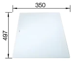 Blanco Krájacia doska Axia III biela / Krájacia doska / sklo / 497 x 350 mm (234045)