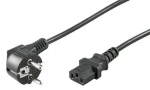 MicroConnect Sieťový napájací kábel Schuko 90° uhol - C13 1.8m čierna (PE010418)