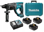 Makita DHR202RTE3 / Aku Vŕtacie kladivo / 18V / 1200 ot-min / 4.000 úderov-min / 1.9J / SDS-Plus / 3x 5.0 Ah (DHR202RTE3)