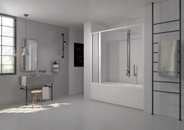 FORTE - Vaňová zástena FLEX - VASCA MARTE NEW - Rozmer A - 140 - 170 cm, Rozmer C - 150 cm, Typ otvárania - Zatváranie na stranu OLBBXF200001