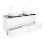 Kúpeľňová skrinka s umývadlom SAT B-Way 119x50x45 cm biela lesk BWAY2120WTK2BB BWAY2120WTK2BB
