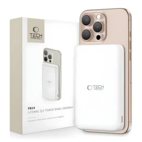 Tech-Protect LifeMag PB24 biela / Powerbanka / MagSafe Qi2 / 10000 mAh / bezdrôtové nabíjanie