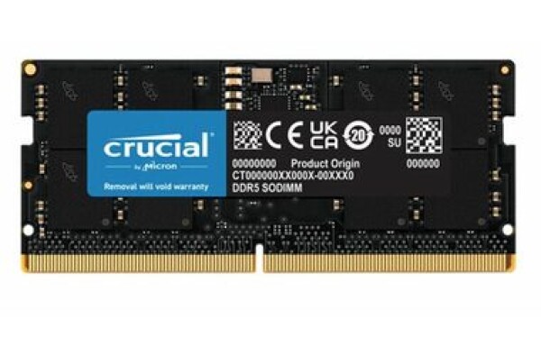 Crucial 16GB Kit (1x16GB) DDR5 4800/CL40/SO-DIMM (CT16G48C40S5)