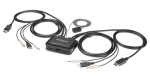 StarTech 2-portový KVM prepínač DisplayPort / 4K 60Hz / USB / DP 1.2 / integrované káble (SV211DPUA4K)
