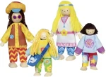 GOKI Bábiky Hippie rodina 4 ks
