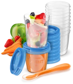Philips Avent SCF721/20 / Sada nádob na skladovanie jedla / 10x 180 ml / 10x 240 ml