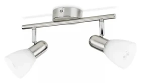 Philips Burlap matný nikl / Bodové svítidlo / 2x E14 / 40W / bez zdroje / IP20 (SKL000222503)