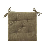 MADAM STOLTZ Zamatový sedák Dusty Green 45 × 45 cm