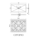 CERANO - Sprchová vanička obdélníková FlexiCut - SMC/minerální kompozit - upravitelná - černá matná - 160x100x3 CER-666124
