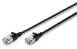 Digitus čierna / Patch kábel / Cat6a F/FTP / Slim / PoE+ / 1,5 m (DK-1632-A-015S-BL)