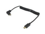 Equip čierna / Kábel USB-C na USB-C / USB 2.0 / 90 ° špirálový / 1 m (128889)