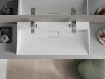 MEXEN - Ava umývadlo na dosku liaty mramor 2/O 100 x 46, biela 23011002