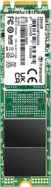 Transcend MTS825S 250GB/M.2 2280 SATA/RW: 500/330 MBps/ IOPS: 40K/75K/MTBF 2.0mh/3y (TS250GMTS825S)