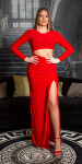 Sexy Koucla Party Dress with XXL Leg Slit red L