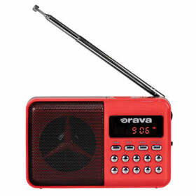 Orava RP-140 R červená / Vreckové rádio / FM / MP3 / USB / microSD (RP-141 R)