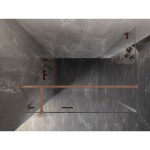 MEXEN/S - Lunar T sprchovací kút dvere krídlové ľavá 75 x 80, transparent, meď kartáčovaná 834T-075-080-65-00-L