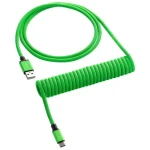 CableMod Classic Coiled Keyboard Cable USB-C - USB-A 1.5m Viper Green / Kábel pre klávesnicu (CM-CKCA-CLG-KLG150KLG-R)